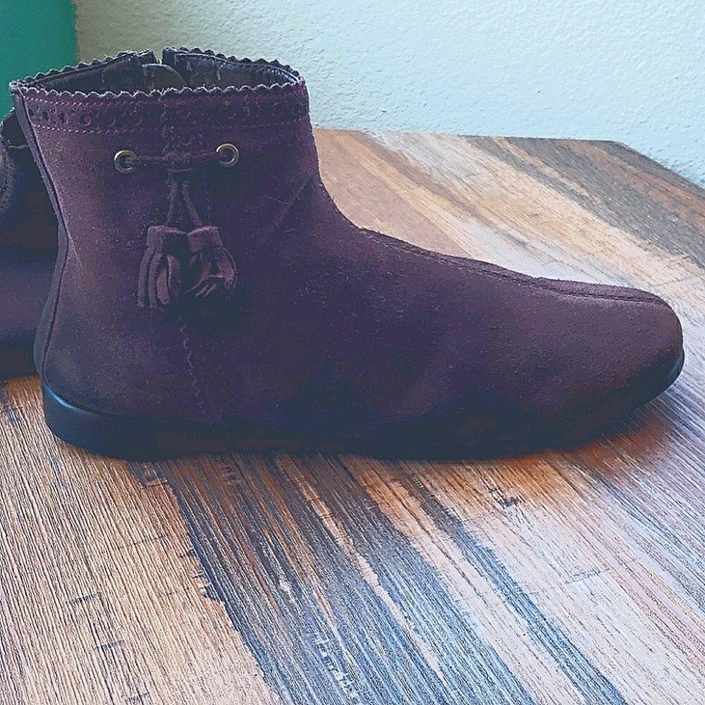 Aerosoles Booties w/Tassels NWOT Brown Size 7B